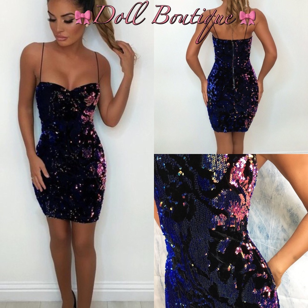 ✨Sequined Party sexy strap mini dress✨